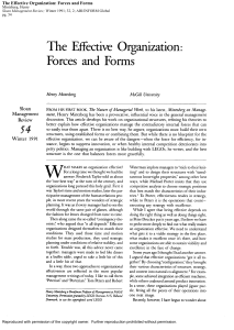 2a - Article - Mintzberg Effective Organizations Sloan 1991 - 14p