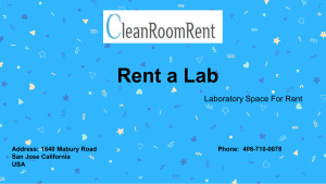 Clean Room Space For Lease by Rent a Lab