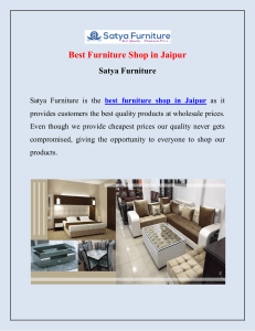 Best Furniture Shop in Jaipur  Satya Furniture