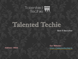 Hiring Candidates For IT Job at Talented Techie