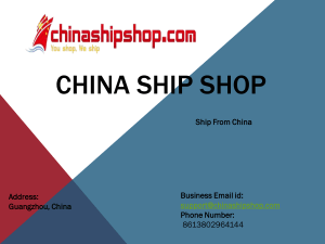 Package Delivery Service China by Chinashipshop