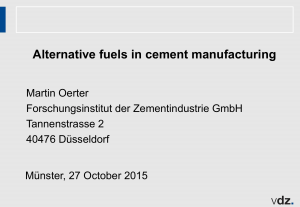 Alternative fuels in cement manufacturing