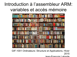 10. ARM -- variables et acces memoire