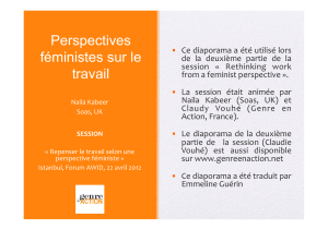 Presentation Perspectives feministes sur le travail