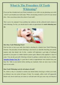 What Is The Procedure Of Teeth Whitening