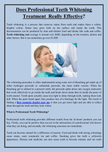 Does Professional Teeth Whitening Treatment  Really Effective