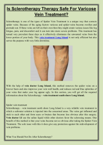 Is Sclerotherapy Therapy Safe For Varicose Vein Treatment