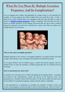 What Do You Mean By Multiple Gestation Pregnancy And Its Complications