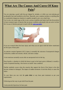 What Are The Causes And Cures Of Knee Pain