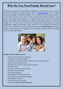 Why Do You Need Family Dental Care
