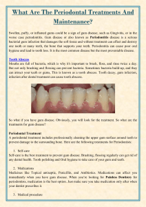 What Are The Periodontal Treatments And Maintenance