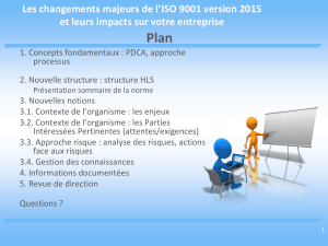 changements ISO 9001v2015