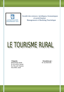 Tourisme rural Business plan