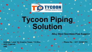 Api 5l Seamless Pipe by Tycoon Piping Solution