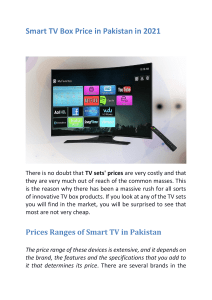 smart tv box price in Pakistan in 2021