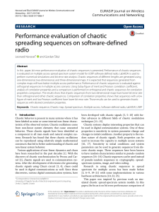 Performance evaluation of chaotic spreading sequen