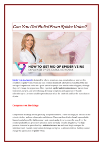 Can you get relief from spider veins