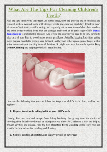 What Are The Tips For Cleaning Children’s Teeth