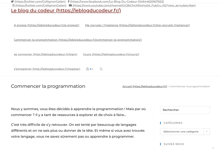 Commencer La Programmation Le Blog Du Codeur