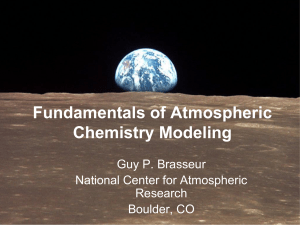 Fundamentals of Atmospheric Chemistry Modeling 
