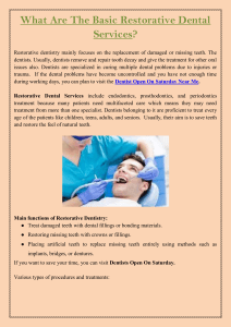 What Are The Basic Restorative Dental Services