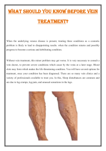 What should you know before Vein Treatment