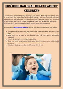 How does bad oral health affect children