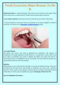 Tooth Extraction Major Reasons To Do It