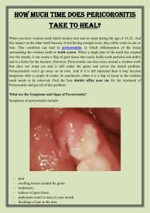 How much time does Pericoronitis take to Heal