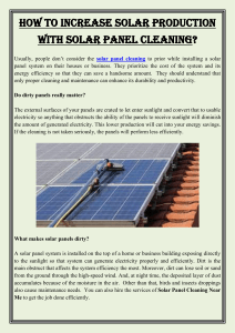 How To Increase solar production with Solar Panel Cleaning