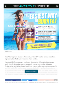 Keto Advantage Reviews Pills Reviews – Drop Extra Pounds Easily |Cost, Buy?