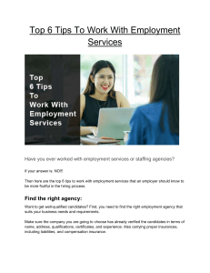 Top 6 Tips To Work With Employment Services