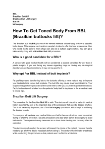 How To Get Toned Body From BBL (Brazilian buttocks lift)