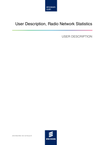 User Description Radio Network Statistic