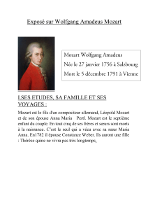Exposé sur Wolfgang Amadeus Mozart