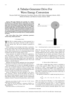 A Tubular-Generator Drive For Wave Energy Conversion