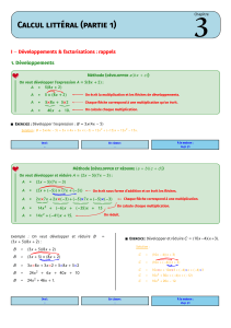 (www.al7ibre.cm) Cours Développement et factorisation - Identités Remarquables