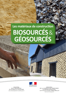 les materiaux de construction biosources geosources