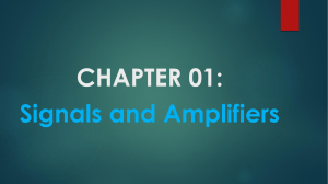 CHAPTER 01 SIGNALS and AMPLIFIERS
