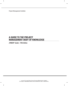 PMBOK Guide Fifth Edition