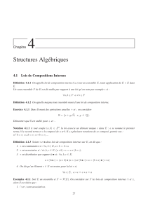 Ch4 Structures Algèbriques