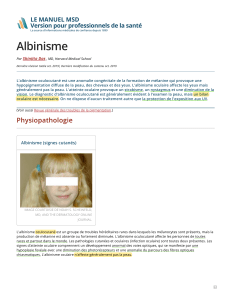 Albinisme - MSD