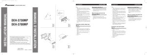 DEH-3700MP installation manual EN FR DE NL IT ES