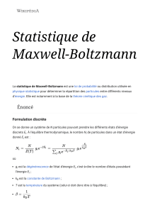Statistique de Maxwell-Boltzmann — Wikipédia