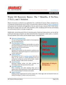 ABNki Waste Oil Recovery Basics