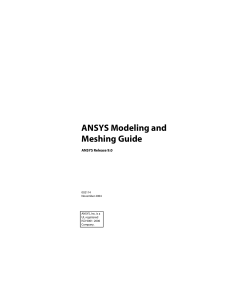Ansys Modeling And Meshing Guide