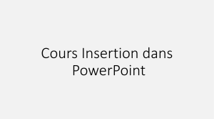 Insertion dans PowerPoint