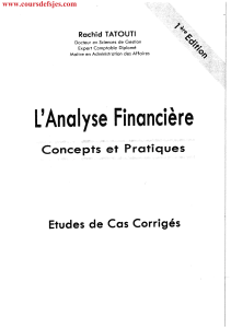 Analyse financiere Concepts et Pratiques