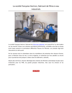La société française Hectron, fabricant de filtres à eau industriels