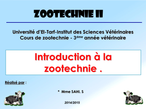 Introduction à la zootechnie  par Mme SAHI. S (1)